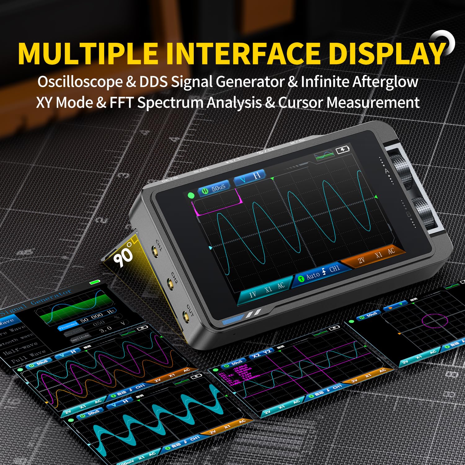 FNIRSI DS215H Digital Oscillos - огляд і ціна Fnirsi Digital Oscilloscope Handheld