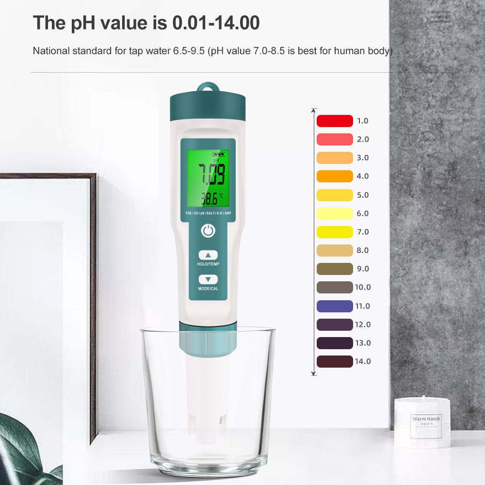 7 in 1 PH TDS EC ORP Salinity  - огляд і ціна Ph Meter Digital Water Tester